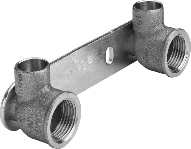 Viega Montageeinheit Gemini 94476.2 in 15mmxRp1/2x100mm Rotguss