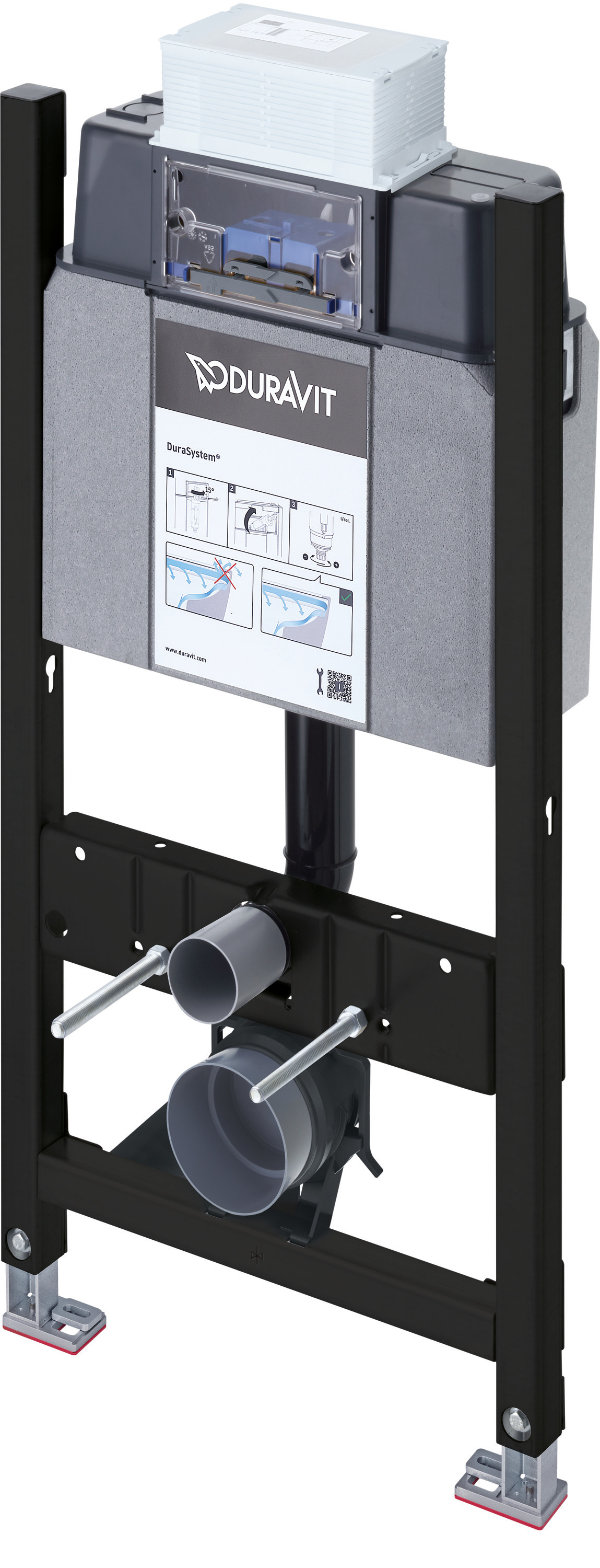 Duravit DuraSyst. für WWC,Basic,Trockenbau Höhe990,Spülbed.mechanisch Vorne/Oben