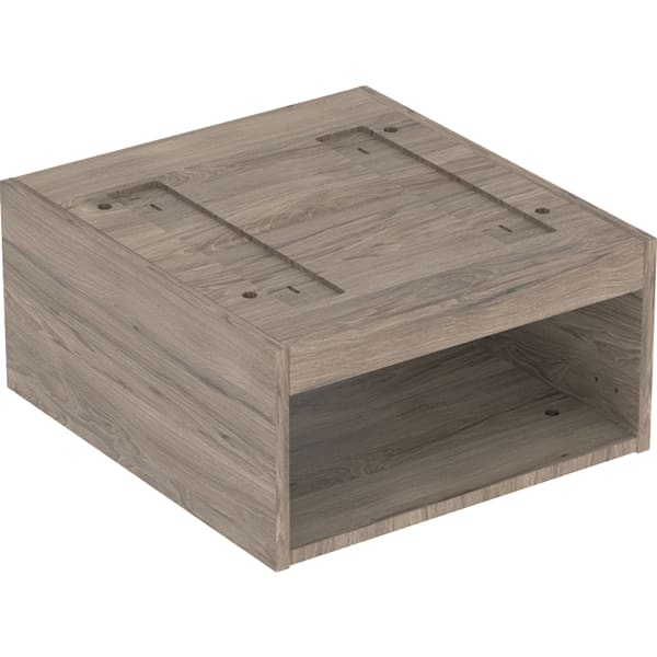 Geberit Korpus VariForm Unterschrank f. AS-WT mit zwei Schubladen, Nussbaum hickory