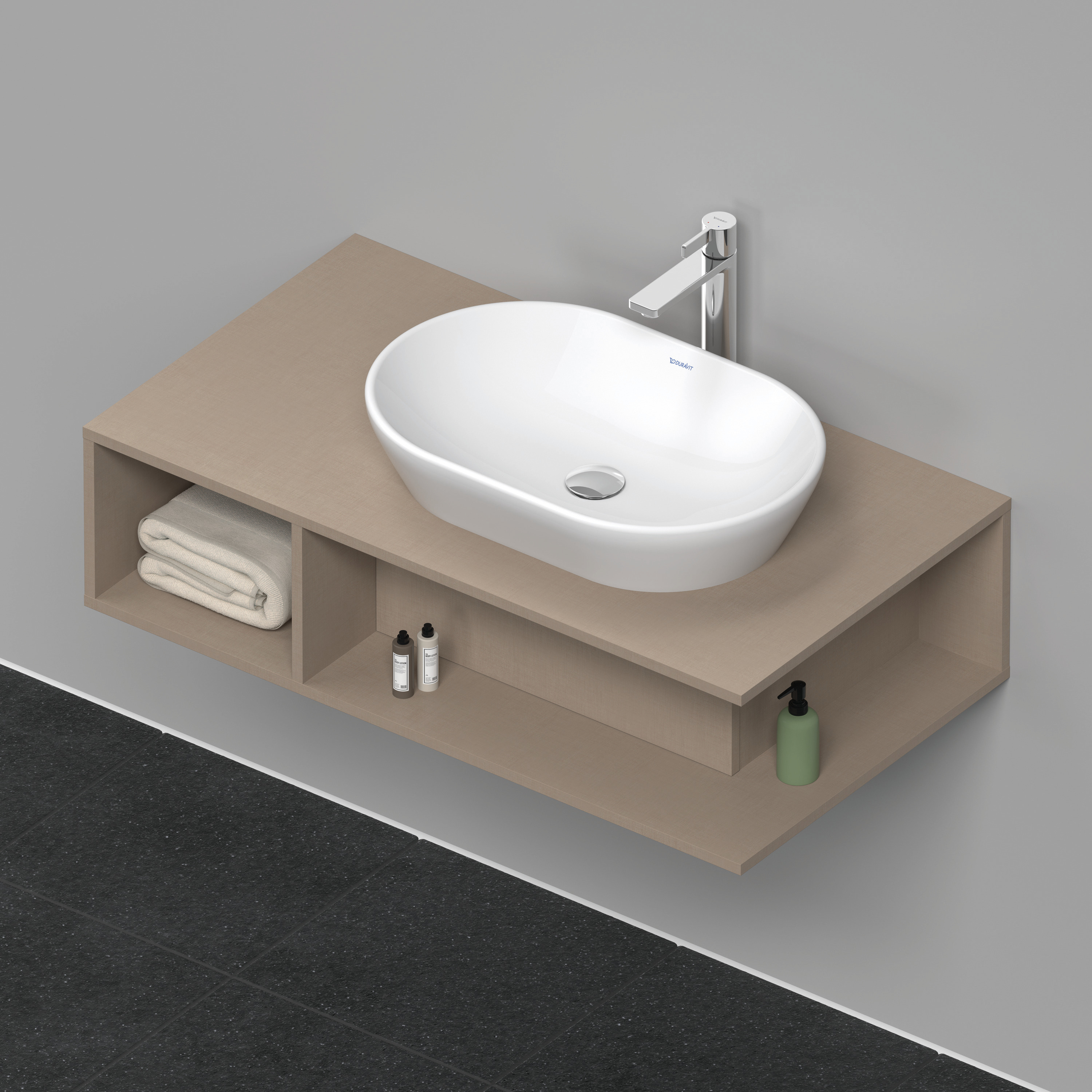 Duravit D-Neo WTU wandh.,1 offenes Fach l., 260x1000x550mm, Leinen