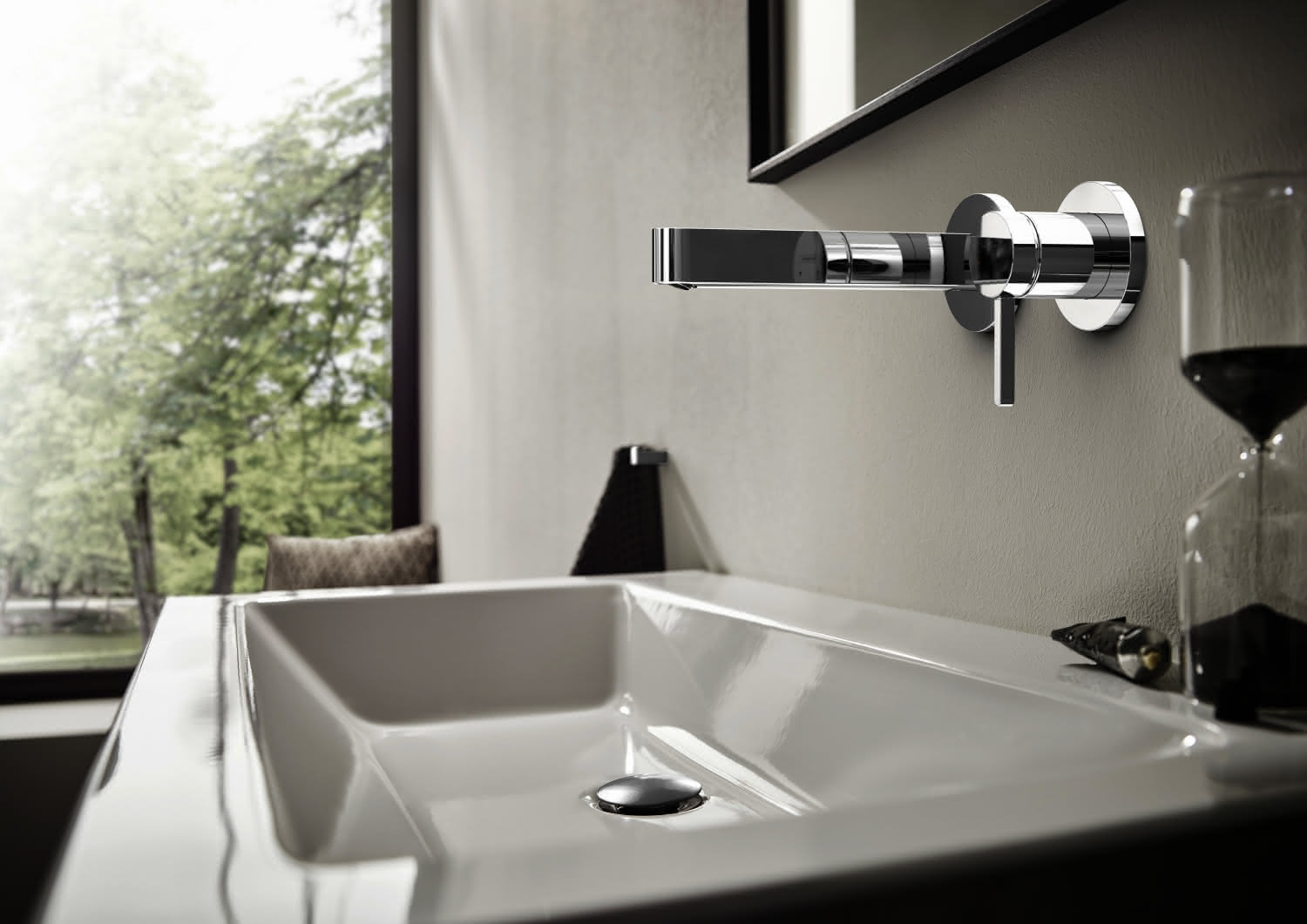 Hansgrohe 2-Loch Waschtischmischer Unterputz Finoris F-Set kurzer Auslauf chrom