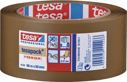 Verpackungsklebeband PVC tesapack® 4124 chamois L.66m B.50mm Rl.TESA Verpackungsklebeband PVC tesapack® 4124 chamois L.66m B.50mm Rl.TESA