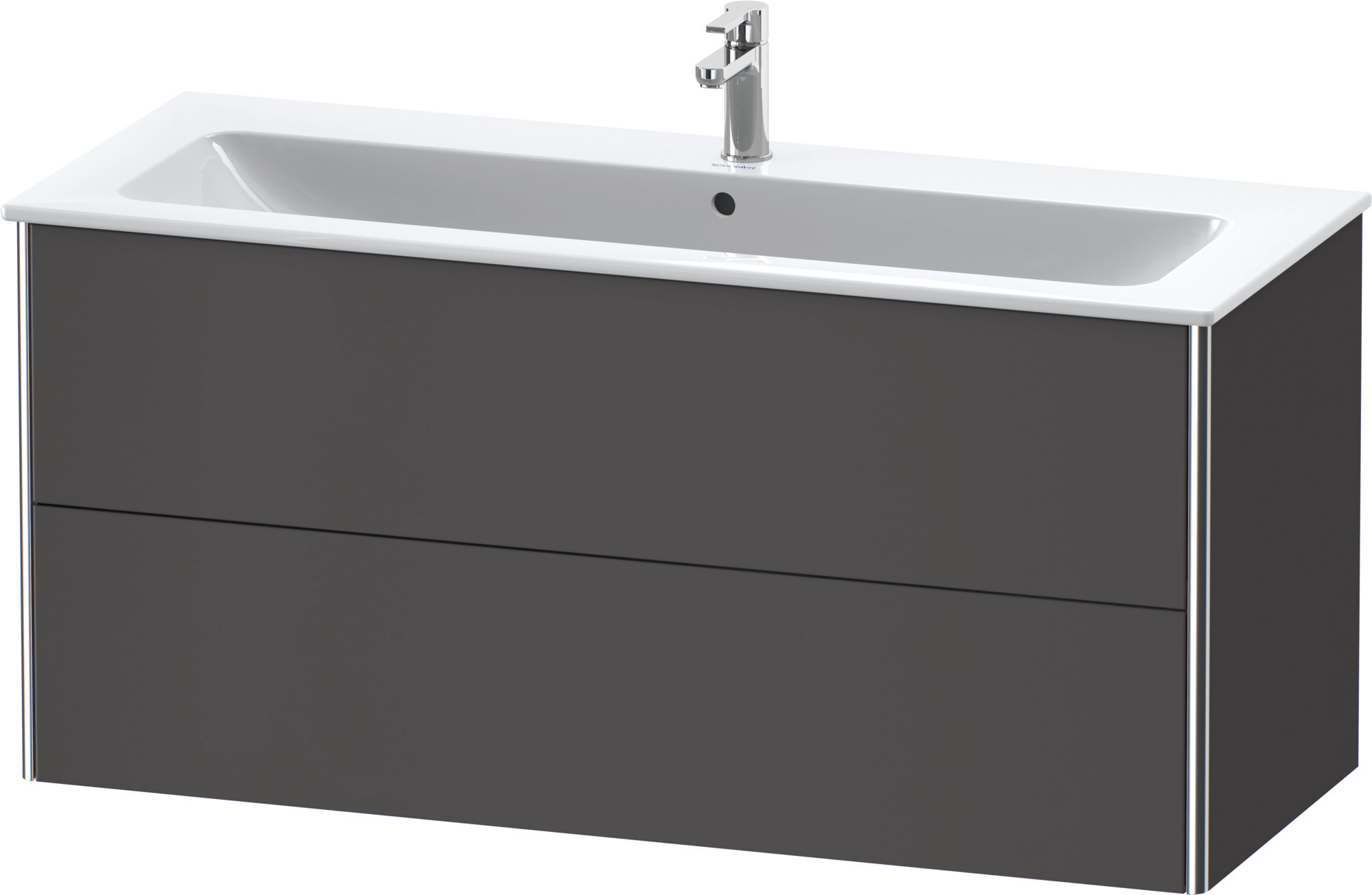Duravit WT-Unterbau XSquare, 2 Schubkästen 560x1210x478mm, Graphit Matt