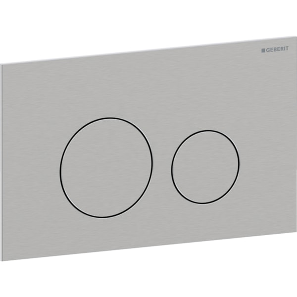 Geberit Sigma40 BetPl., rund, f. 2-Mengen-Sp. gebürstet, Etc