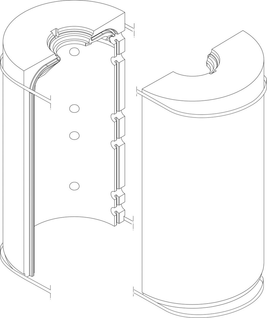 BOSCH Ersatzteil TTNR: 7735501789 Wärmeschutz Speicher 750.6 d:790 everp