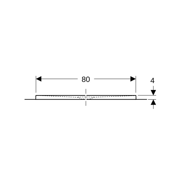 Geberit Olona Duschwanne 80 x 80 cm quadratisch, mit Dichtvlies, weiß matt