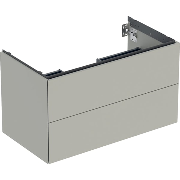 Geberit ONE Unterschrank für WT/-Platte 2 Schubl., 88,8x50,4x47cm, greige matt