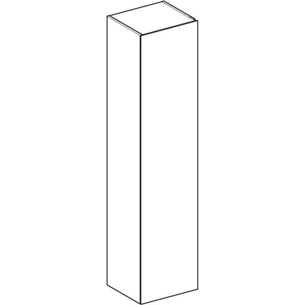 Geberit Xeno2 Hochschrank mit einer Tür und Innenspiegel, 40x170x35,1cm, scul.grau