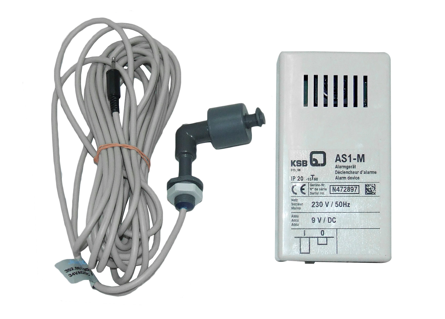 KSB Alarmschaltgerät AS1-M netzunabhängig, 1x230 V / 9 V, 1,5 VA