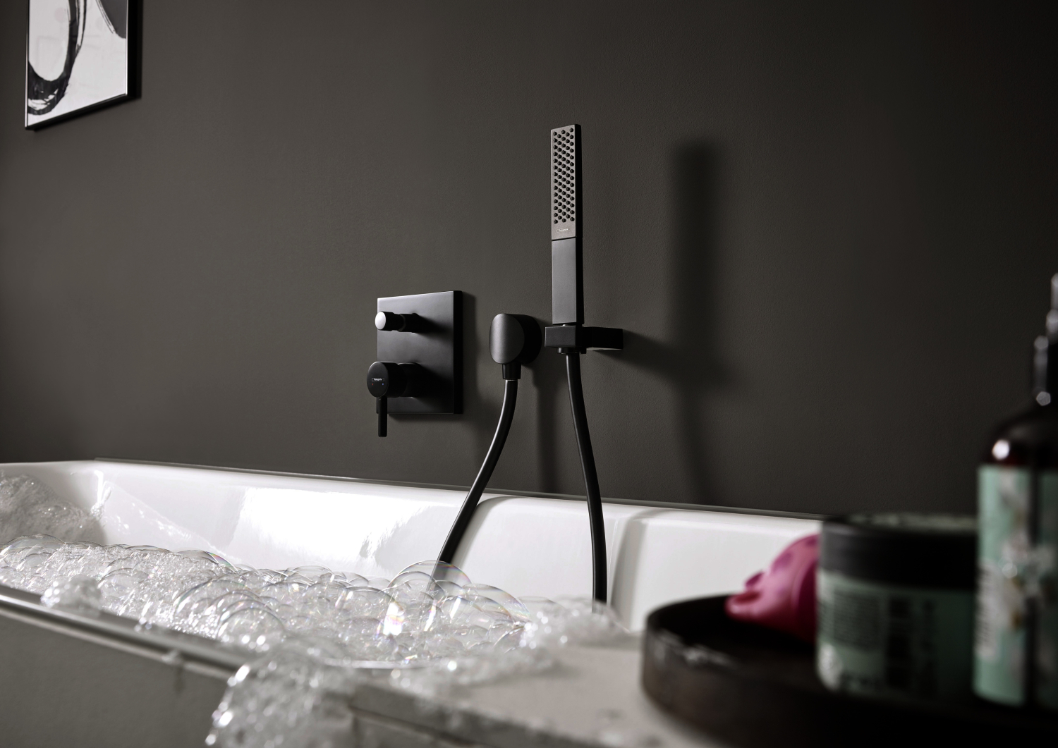 Hansgrohe Wannenmischer Unterputz Finoris Fertigset mattschwarz