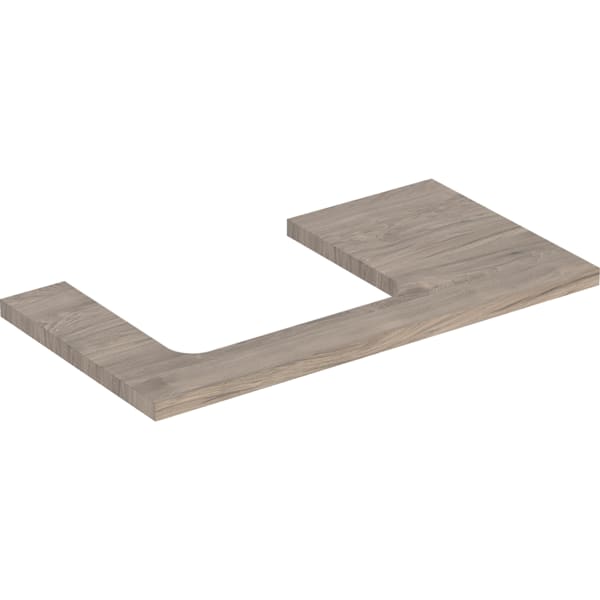 Geberit ONE WT-Platte, Ausschnitt li, für AWT 90x3x47cm, Nussbaum hickory