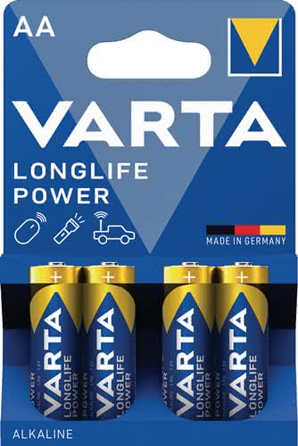 Batterie Longlife Power 1,5 V AA-AM3 Mignon 2950 mAh LR6 4906 4 Stück VARTA Batterie Longlife Power 1,5 V AA-AM3 Mignon 2950 mAh LR6 4906 4 Stück VARTA