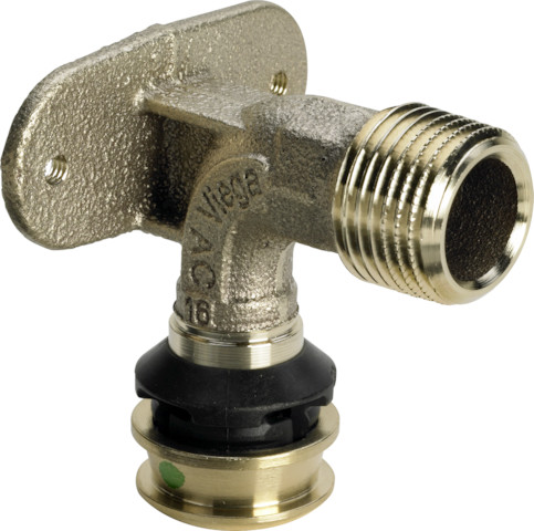 Viega Wandscheibe mit SC Raxofix 5325.4 in 16mm x R1/2 Siliziumbronze