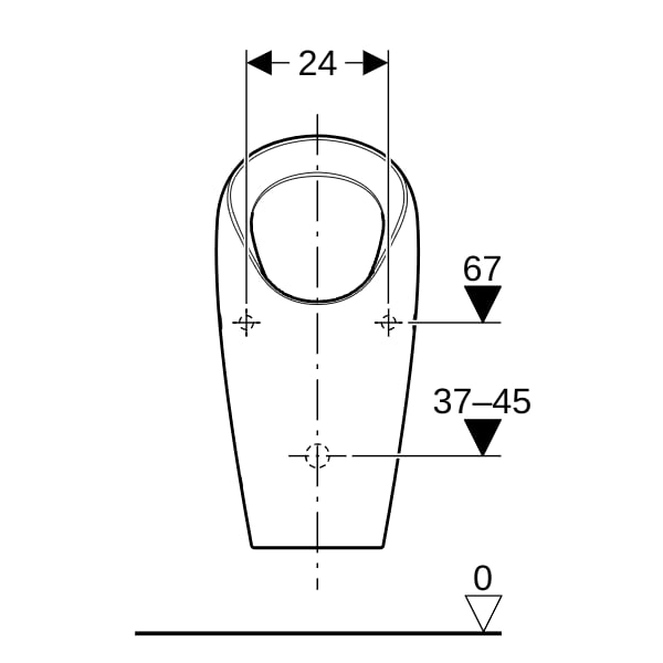 Geberit Selva Urinal, wasserlos weiß