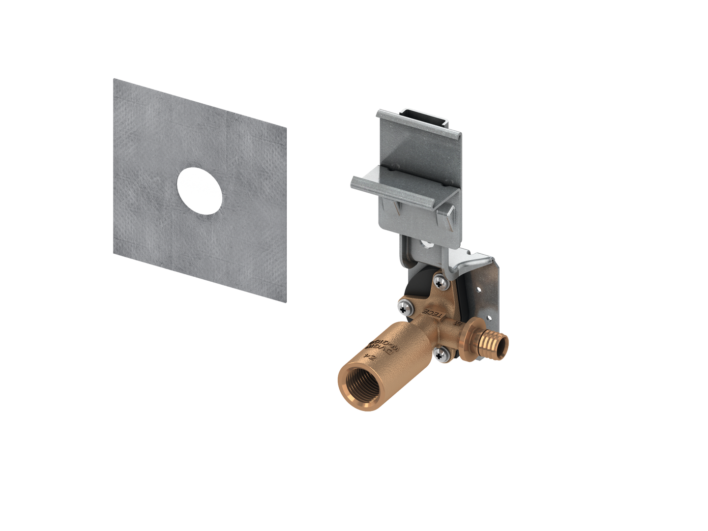 TECEprofil Armaturenanschluss mit WS TECEflex 16x1/2", Siliziumbronze