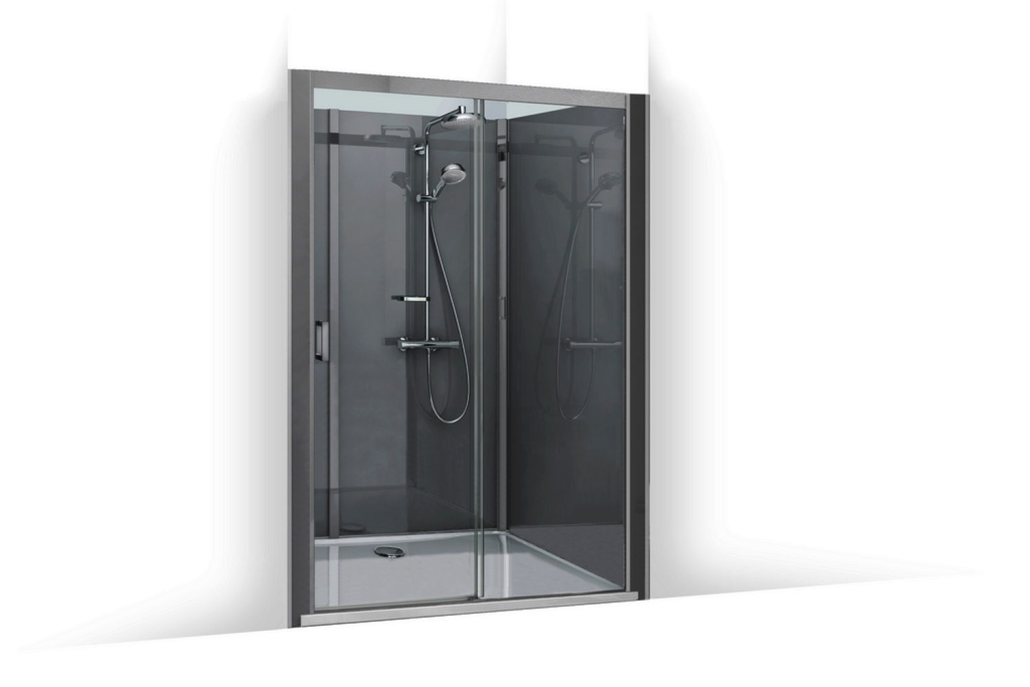Roth Komplettdusche Vinata Spirit Ni Hoch anthrazit 1660x877 ESG klar