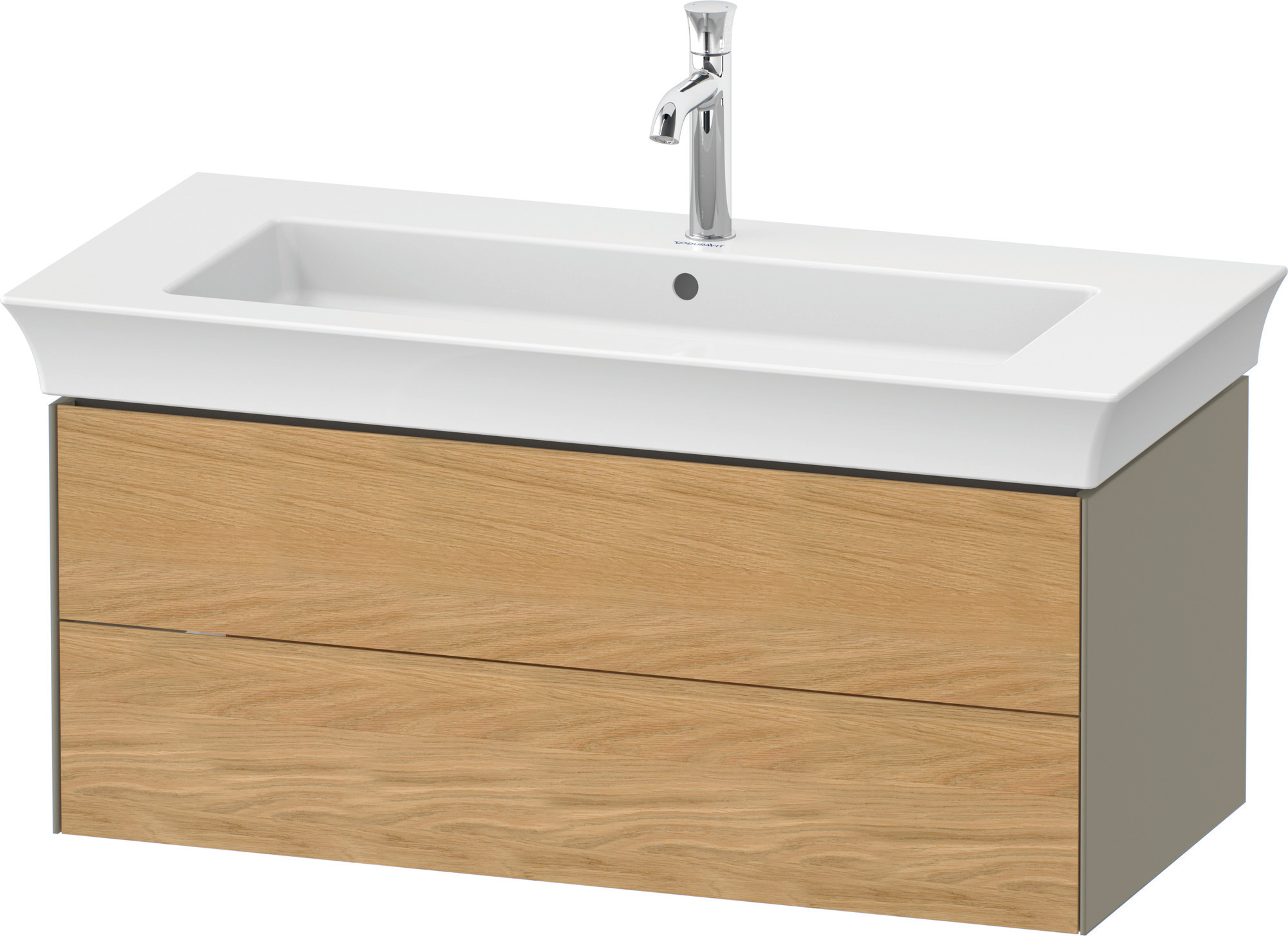 Duravit WTU White Tulip wandh., 2 SchKa 410x984x458mm,Eiche N.M/Steingrau HGL