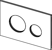 TECEloop Blende für WC-Betätigungsplatte Glas rubinrot glänzend