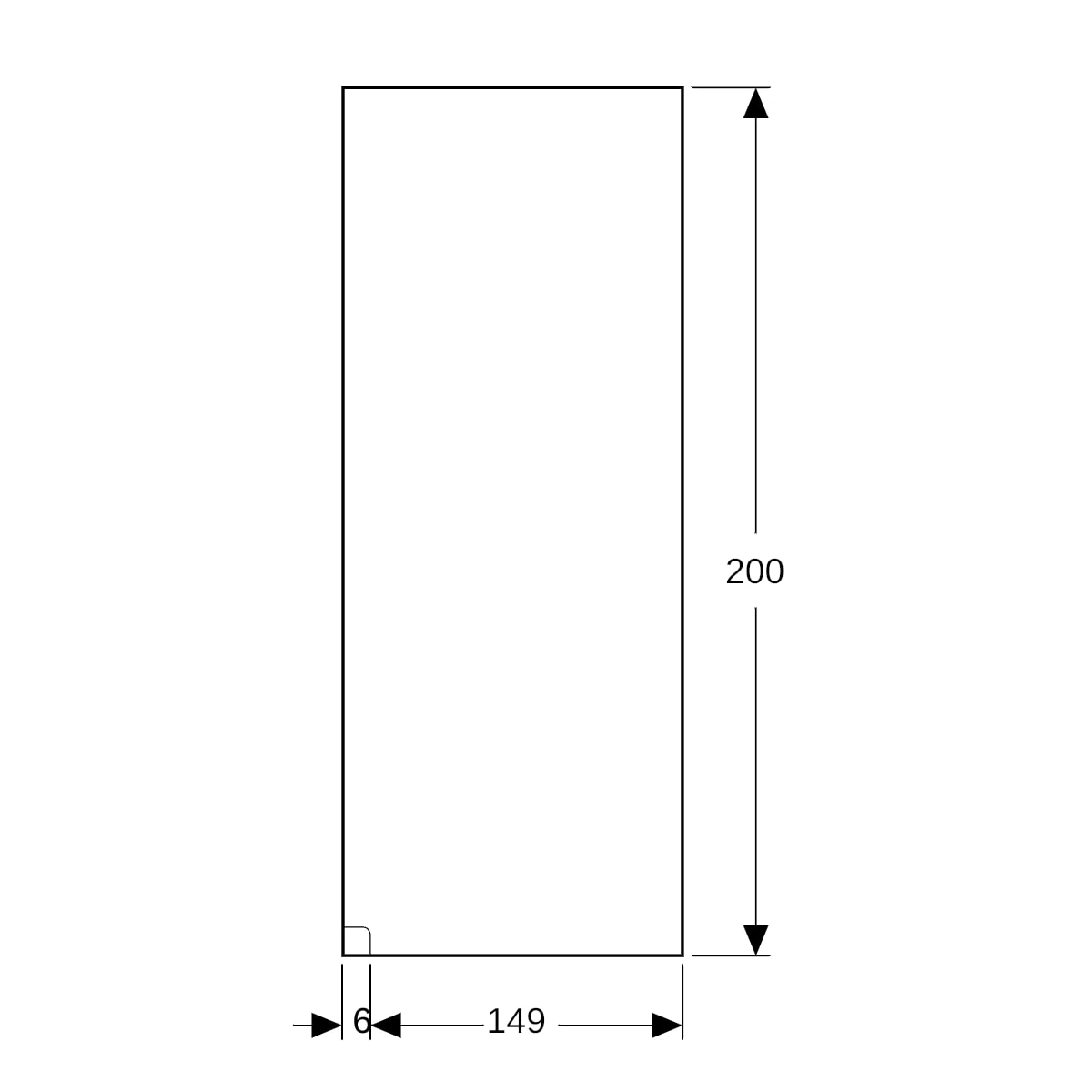 Geberit ONE Walk-in-Duschwand 149x200cm
