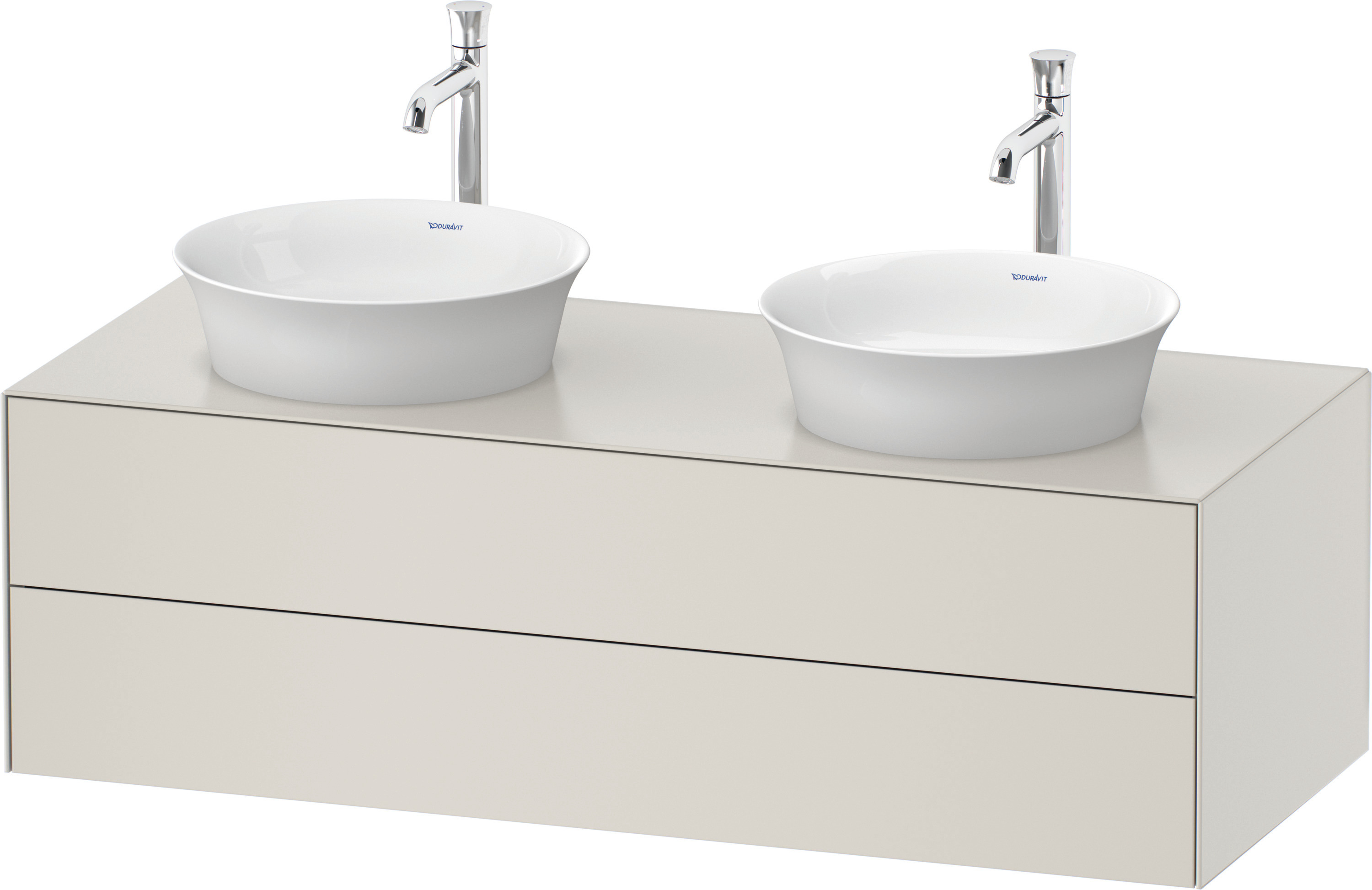Duravit WTU White Tulip wandh,2 SchKa,beid. 408x1300x550mm, Nordic Weiß Sdm
