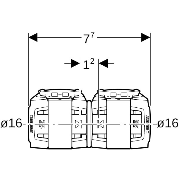 Geberit FlowFit Kupplung PPSU, d16
