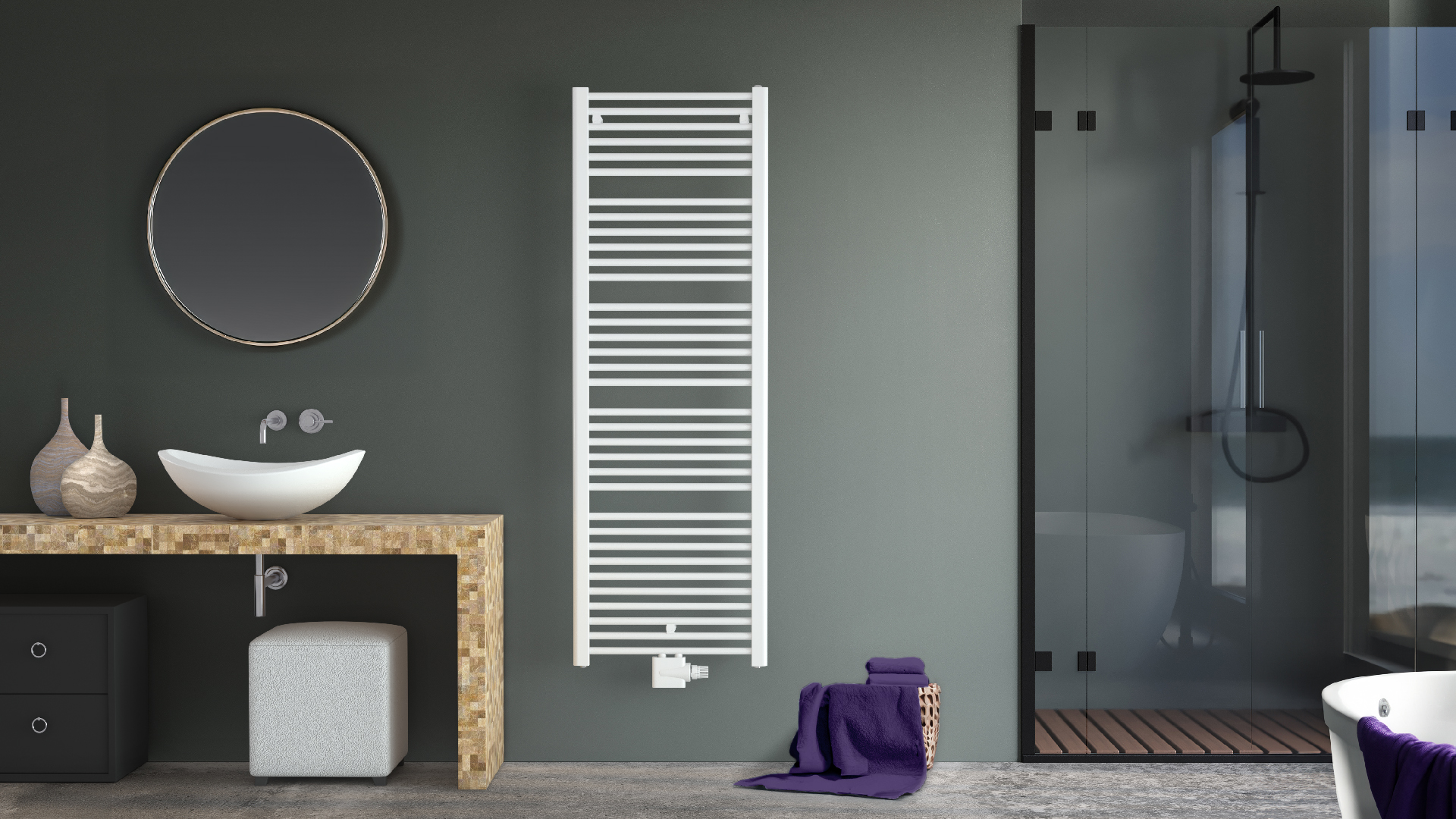 Zehnder Design-HK Dero DERSZ180075WZZZ 1770x35x750 RAL 9016