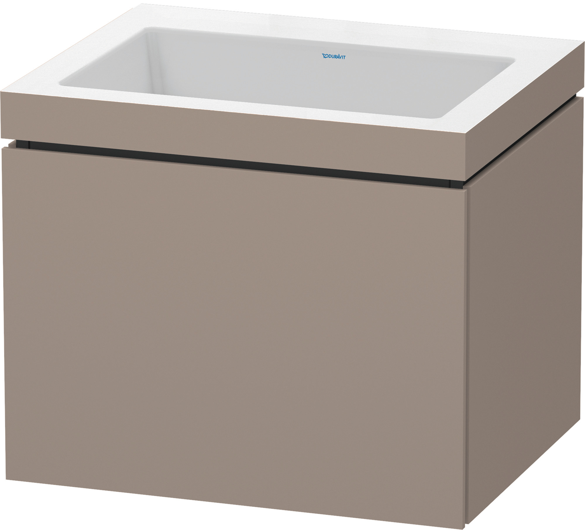 Duravit WTU L-Cube mit Vero Air 500x600x480 o. HL, 1 Auszug, Basalt Matt