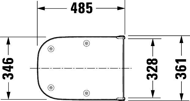 DU WC-Sitz D-Code ohne SoftClose Scharniere edelstahl, lang, weiß