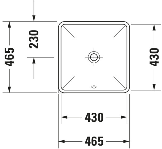 Duravit Einbauwaschtisch Starck 3 430 mm EB v.unten, mit ÜL, ohne HLB, weiß WG