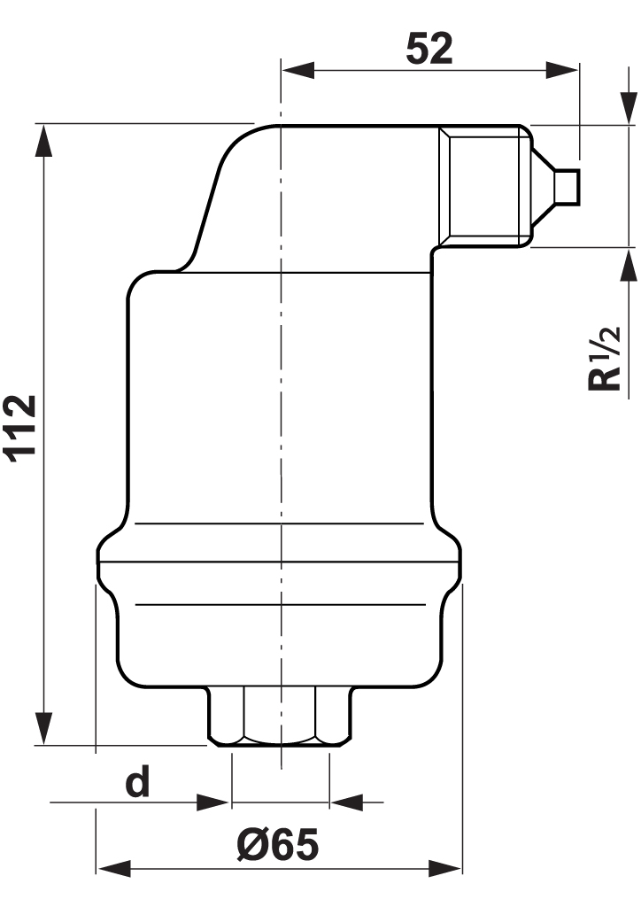 Spirotech Großentlüfter SpiroTop (Edelstahl) 1/2" IG, 25 bar, 200 Grad, Schwimmer:TPX