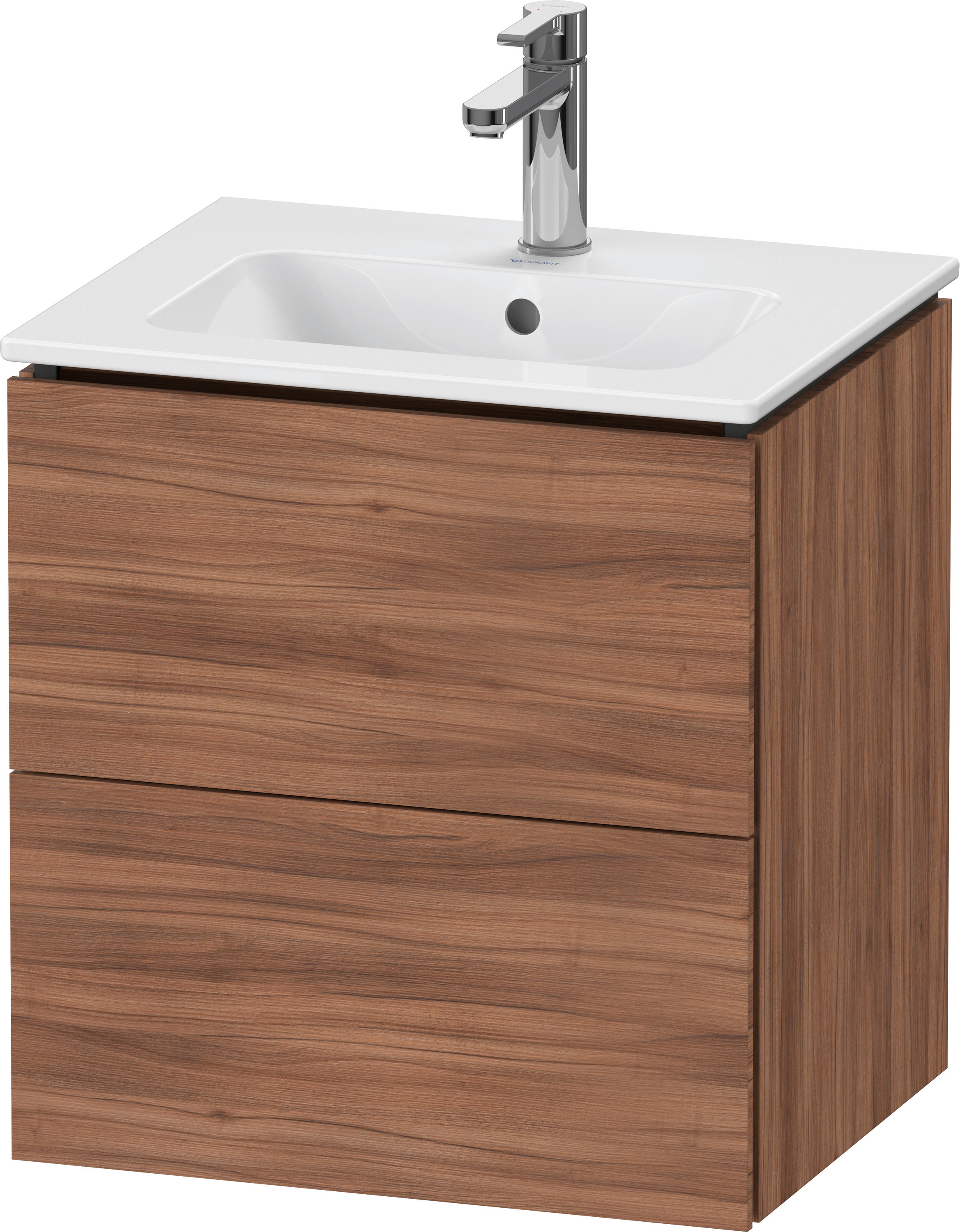 Duravit WTU L-Cube wandhängend, 2 Schubk. 500x520x421mm, Nussbaum Natur