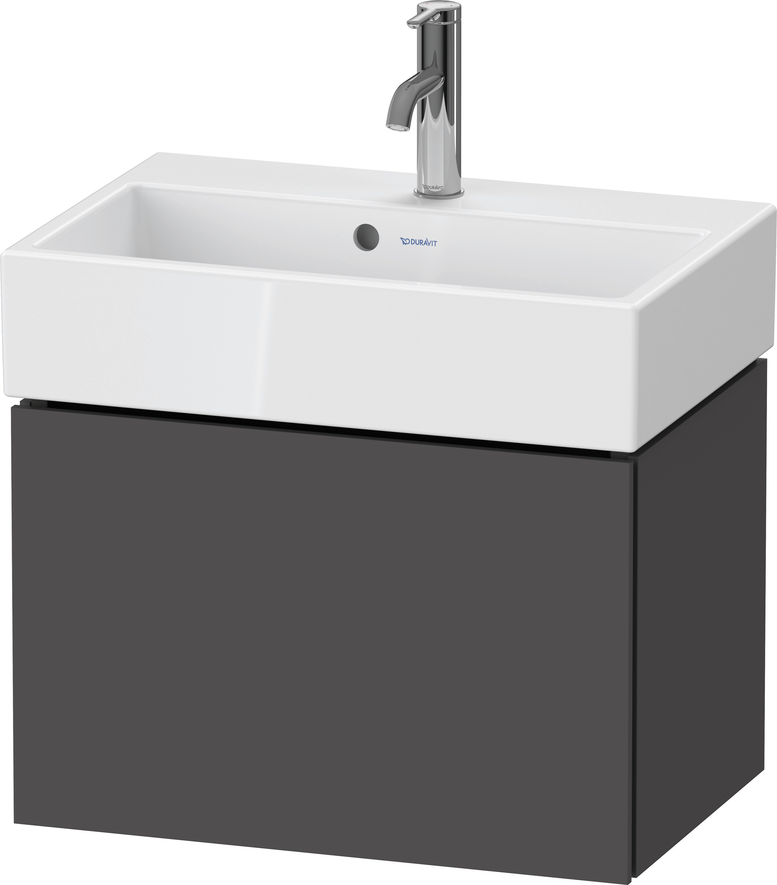 Duravit WTU L-Cube wandhängend, 1 Auszug 394x584x391mm, Graphit Matt