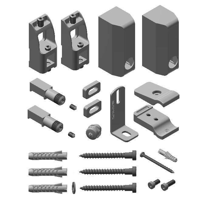 Kermi Befestigungs-Set 19 AK3/-E Geneo circle RAL9016