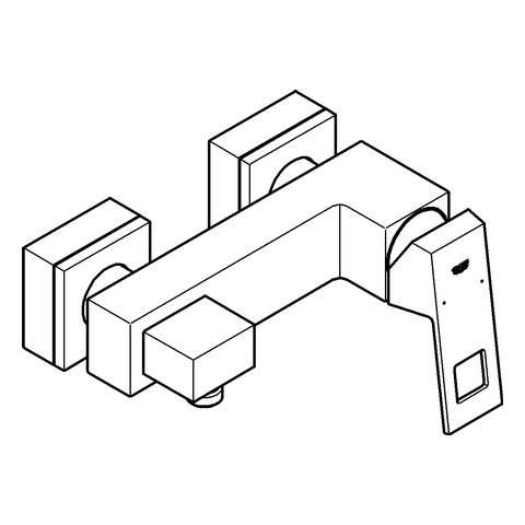 GROHE EH-Brausebatterie Eurocube 23145 Wandmontage eigensicher supersteel