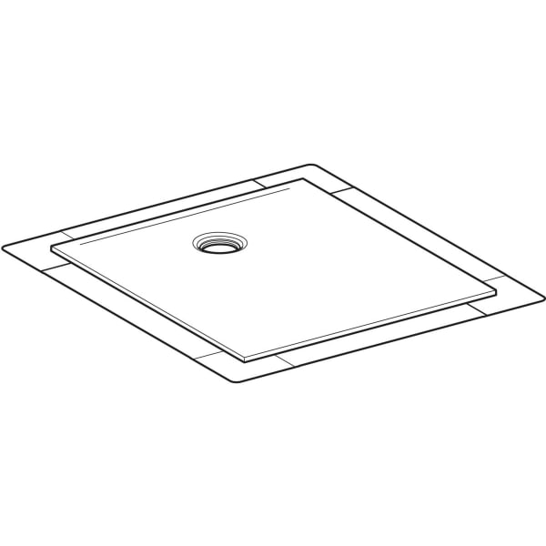 Geberit CleanFloor30 Duschfläche 90 x 80 cm integriert, mit Dichtvlies, weiss matt