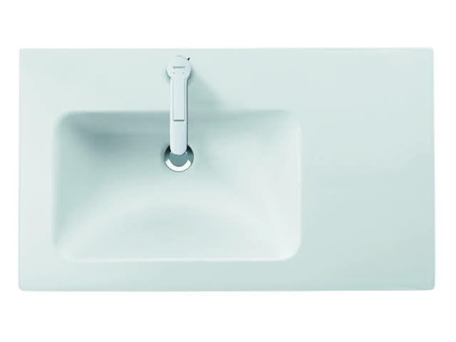 DU MWT ME by Starck 830mm, Weiß mit ÜL, mit HLB, 1 HL, Becken links