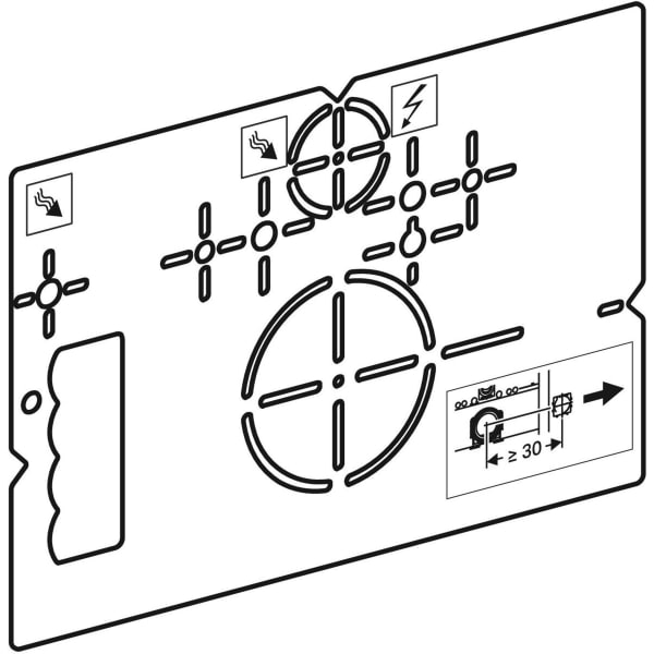 Geberit Bohrschablone für Wand-WC und Geberit AquaClean