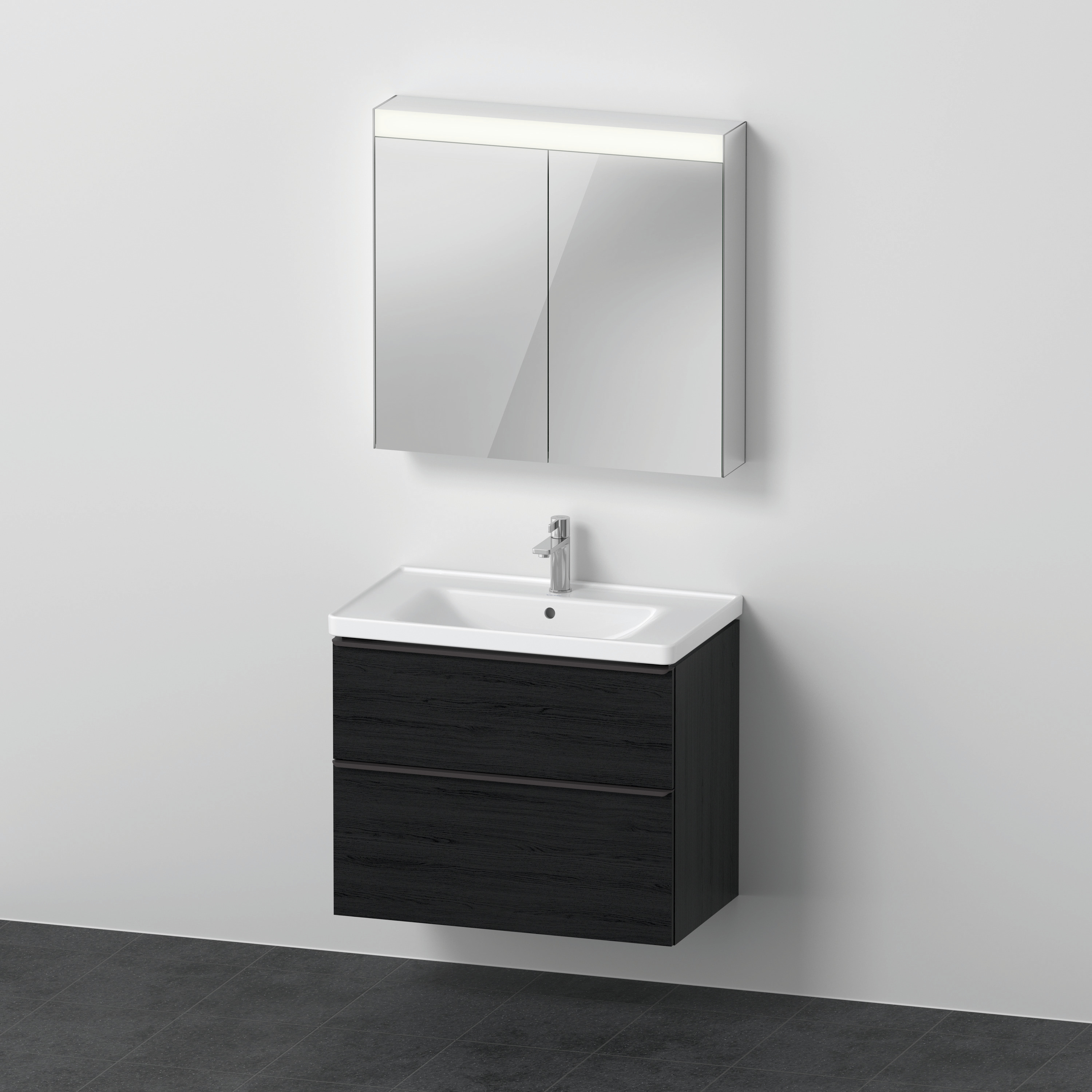 Duravit D-Neo Möbel-Set wandh. 800x480mm WT,WTU Ausz 1,SBK 1,SPS ,Eiche Schw.