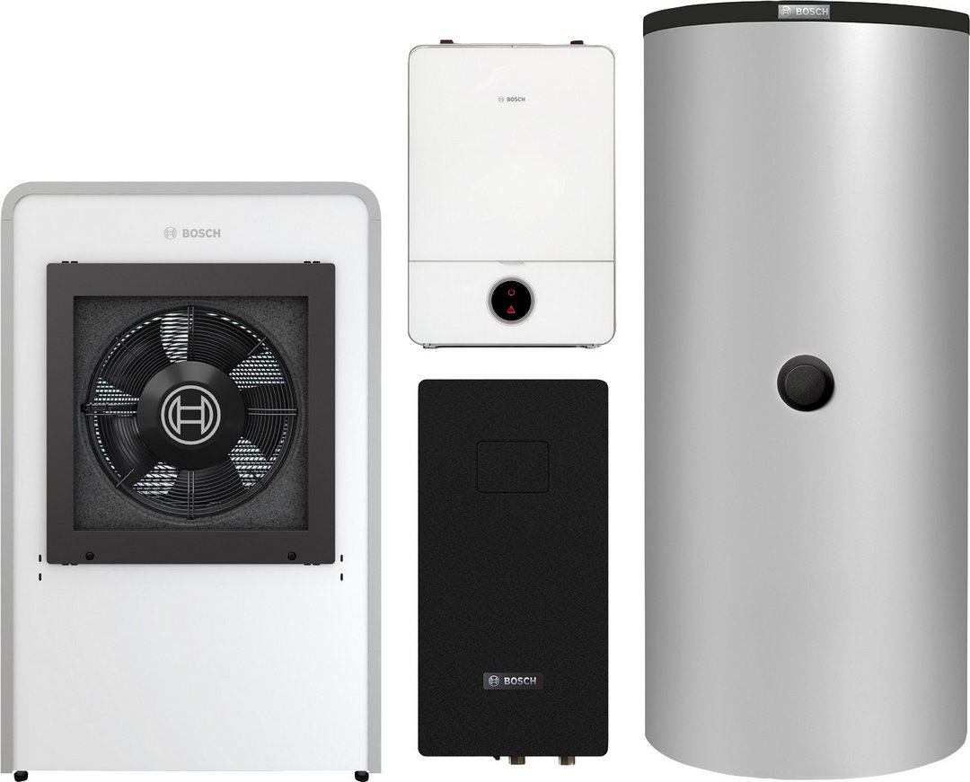 BOSCH Luftwärmepumpen-Paket JUPA CS761 CS7000iAW17IR, AWE17, FF27S, BHS 1000-6