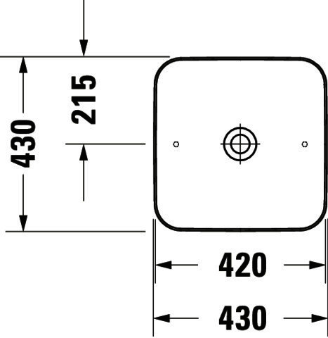 DU Aufsatzbecken Cape Cod 430mm Weiss, ohne Überlauf, ohne HLB