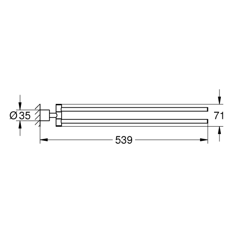 GROHE Handtuchhalter Atrio 40888 2-armig cool sunrise gebürstet