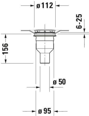 DU Duschwannenablauf, Abgang senkrecht Ablaufdurchmesser 90mm, chrom