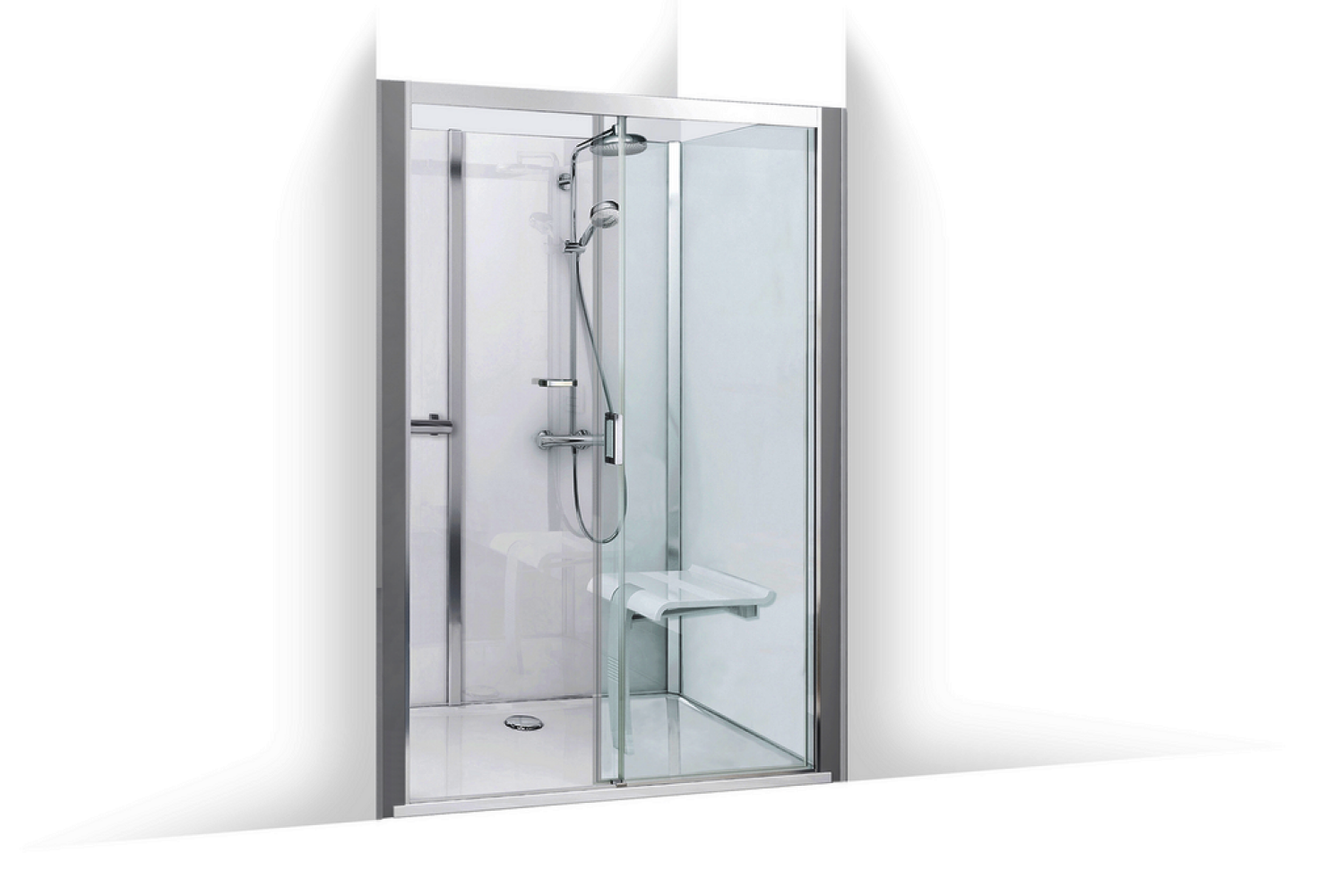 Roth Komplettdusche Vinata Comfort Ni Hoch weiß 1660x677 ESG klar