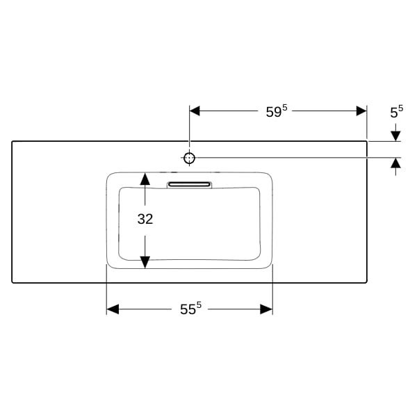 Geberit ONE MWT 120x48cm, CleanDrain m. Hl., o. Ül., weiß, KeraTect/weiß glzd