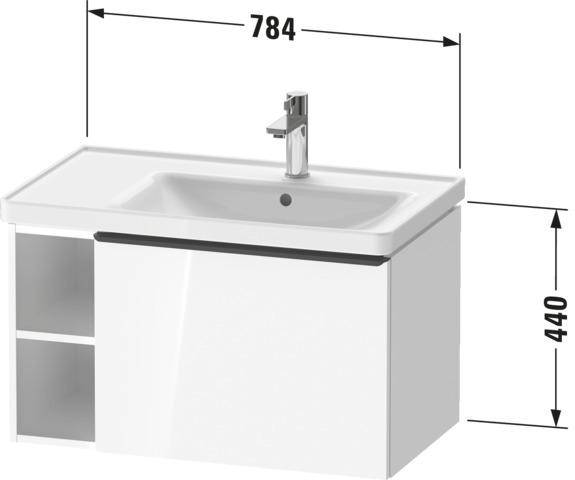 DU D-Neo WTU,Wdh,AZ:1,Fä.LI:2,Gr:Brnze G 784x452x440mm,Nussbaum Dunkel Matt,Dekor