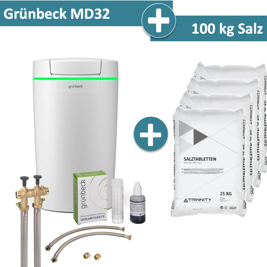 Grünbeck Enthärtungsanlage softliQ:MD32 mit 100 kg Salz