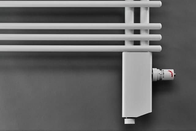 Zehnder Anschluss-Armatur Blende lang weiß RAL 9016, für Yucca+W, 976031