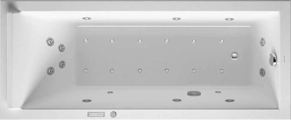 Duravit Starck Whirlwanne 1700x700mm, Einbau Rückenschr.1 Variabel, Combi E, Weiß