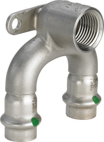 Viega Doppelwandscheibe mit SC Sanpress Inox 2325.7 in 15mmxRp1/2x15mm Edelstahl