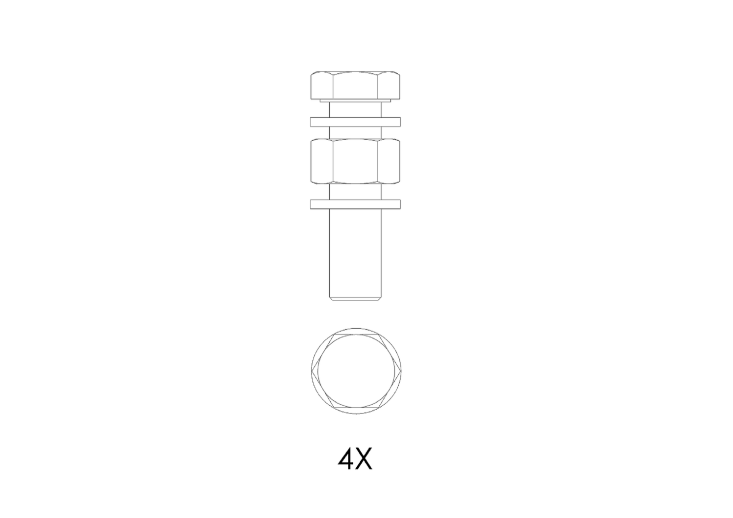 KESSEL-Schraubenset für Guss-Formteile DN 80/DN 100, M16x65